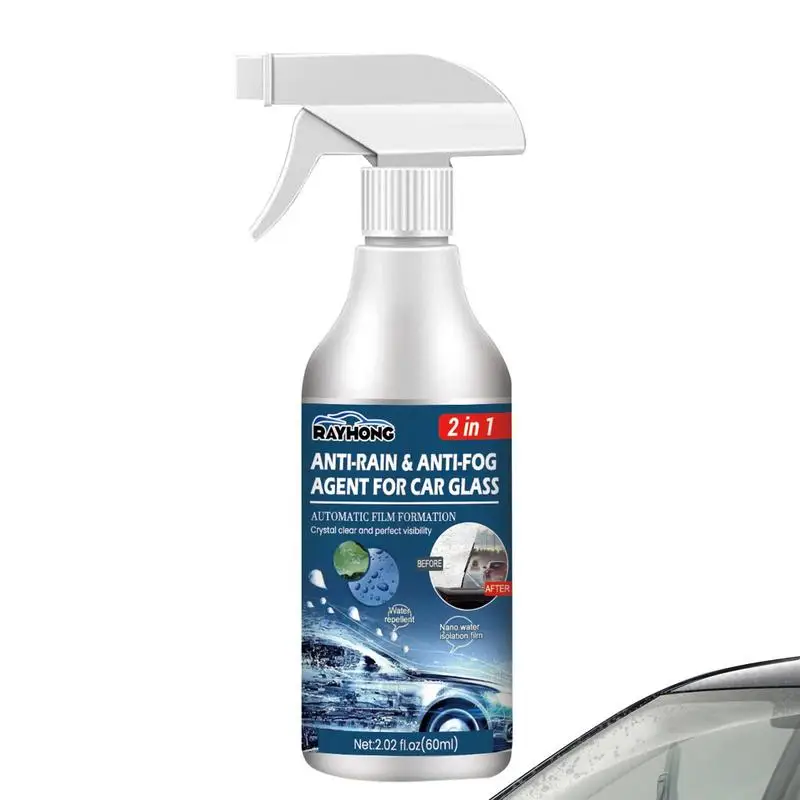 

Windshield Defogger Waterproof Lens Cleaner And Defogger 2 Fl Oz Automatic Film-forming Agent Effective On Lenses And