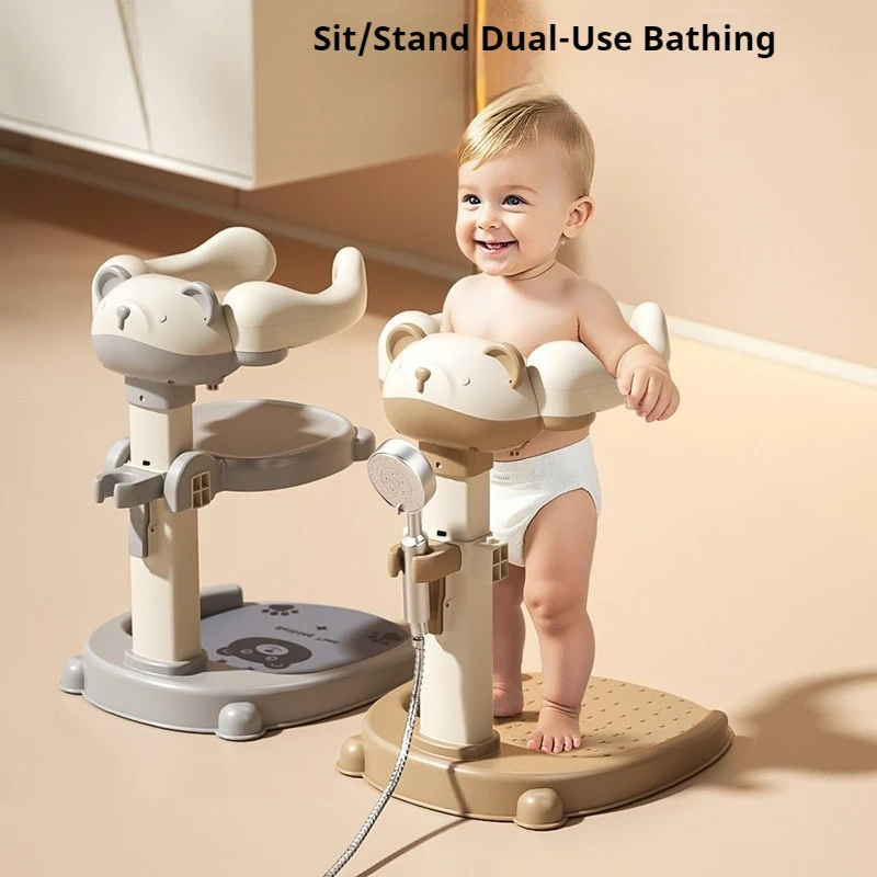 Baby Standing Shower Gadget Baby Bathtub Anal Wash Gadget Standing Shower Stand Shower Stand Anti Slip Bracket  Bath Basen