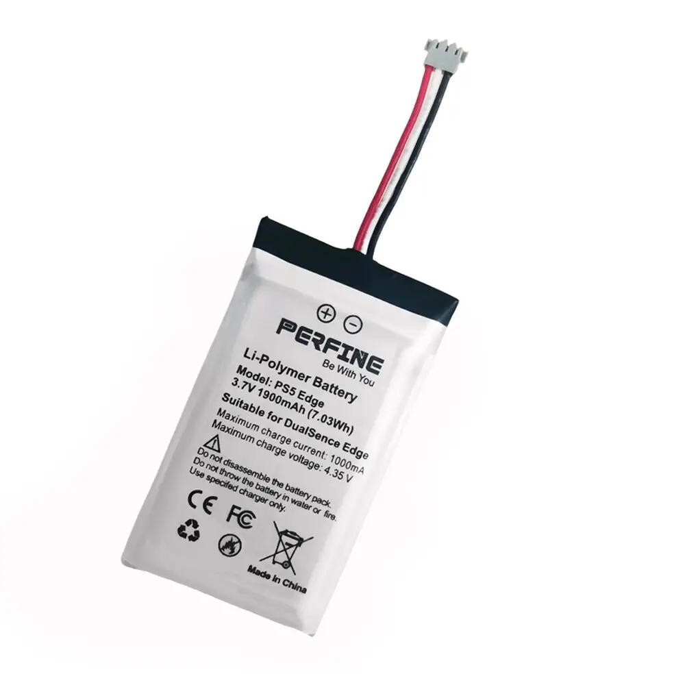 Perfine BAGP1001 DualSense Edge Controller Battery for SONY PS5 Edge; Playstation 5 Edge Batteries NOT for PS5 1900mAh