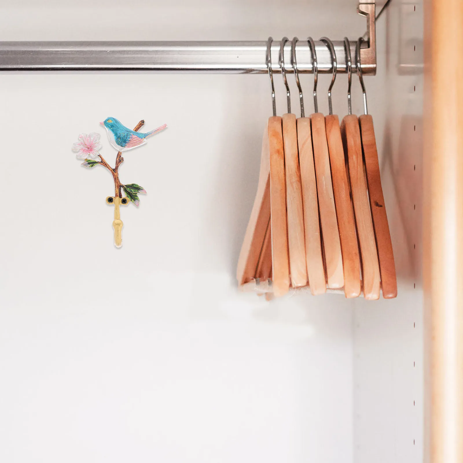

Enamel Color Hooks Decorative Bird Wall Hooks Heavy Duty Sticky Hook For Bathroom Bedroom Entryway Vintage Metal Hanger