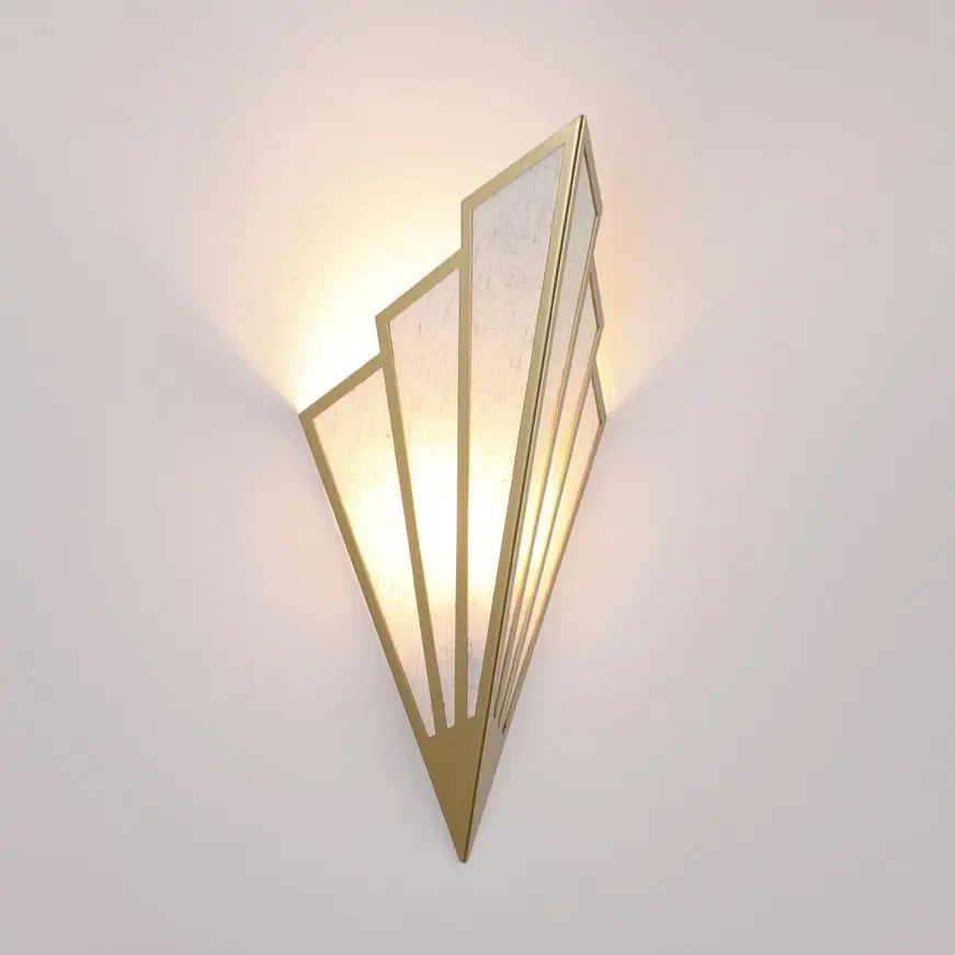 LED Wall Lamp Nordic Bedroom Bedside Fan-shaped Lighting for Living Room Corridor Aisle Stairs Wall Lights Home Decor Sconces