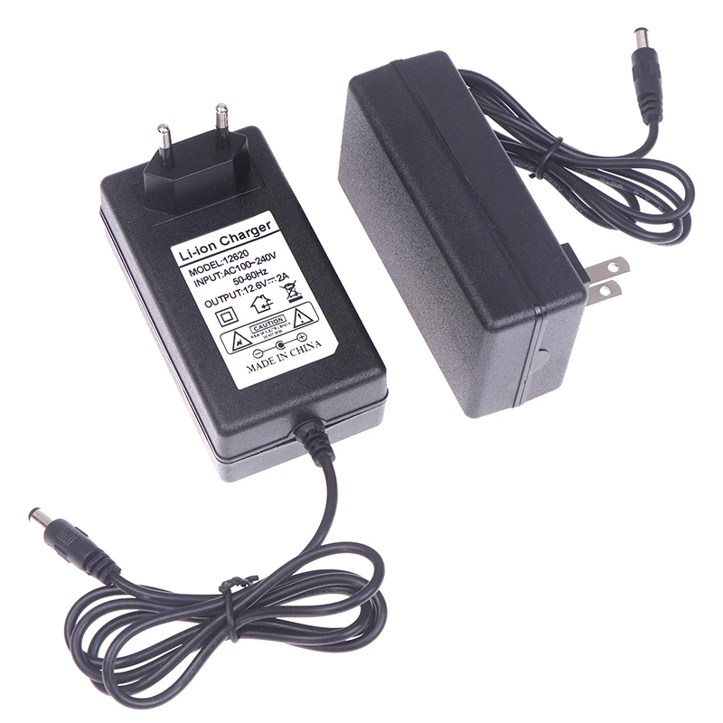 12.6V DC 2A Intelligent Li-on Battery Charger EU/US Plug Constant Current Constant Voltage Charger For 3s 18650 Battery