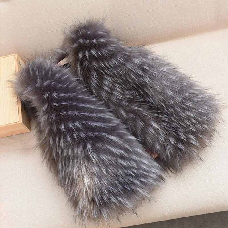 2026 Imitation Fox Fur Autumn and Winter Boys and Girls Clothing Fur Vest Natural Gradient Fur Coat Vest