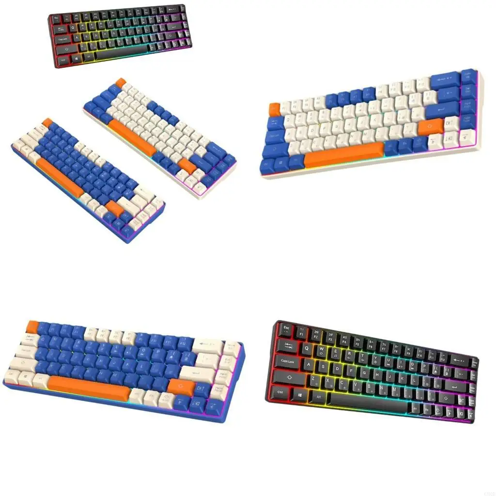 لوحة مفاتيح ميكانيكية بإضاءة خلفية LED C90F بنسبة 60% مع لوحة مفاتيح سلكية هادئة لكتابة سلسة للوحة المفاتيح عالية الأداء #1