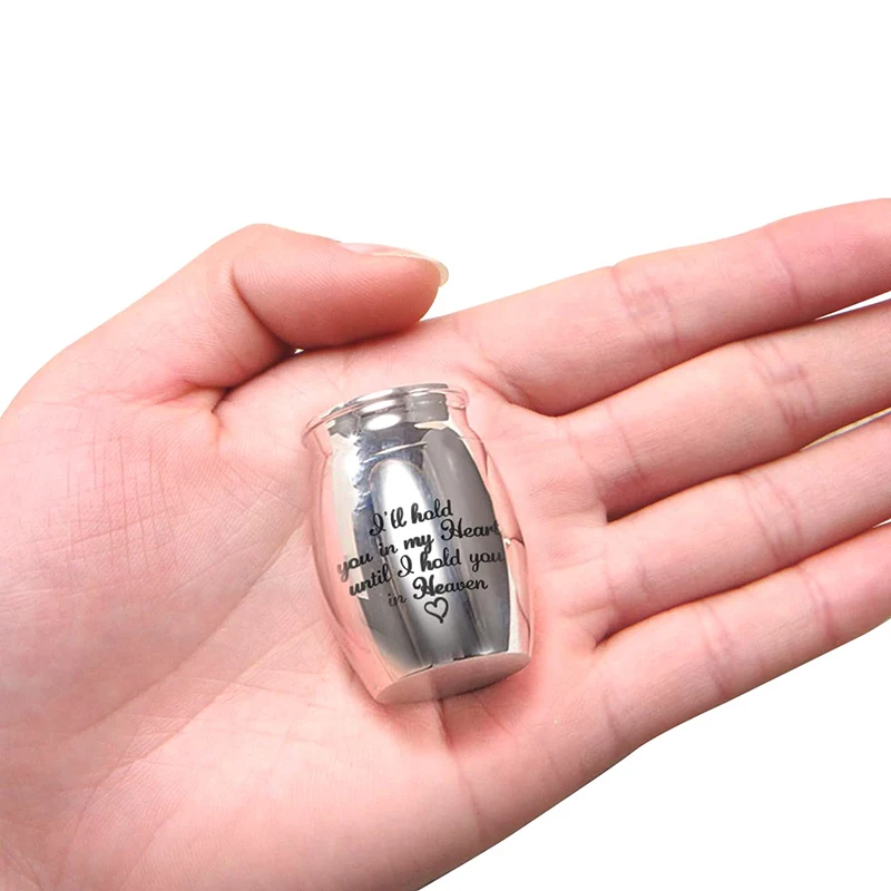 Small  Mini Cremation Human Ashes Holder Stainless Steel Memorial Keepsake Ash Funeral Urn For Pet Small Ashes For Dog Pet