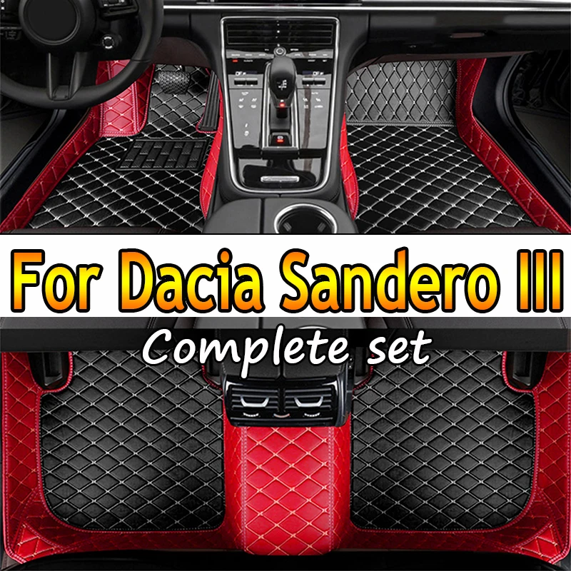 Car Floor Mats For Dacia Sandero III DJF 2020 2021 2022 Dustproof Car Mats Floor Tapetes Para Carro Car Accessories Interior Set