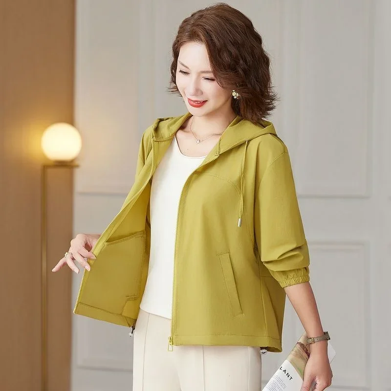 سترة نسائية قصيرة 2025 سترة واقية جديدة للنساء لربيع وخريف سترة أمي غير رسمية متعددة الاستخدامات #6