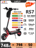 EU 2025 New RS Hot Selling 3800W 52V 38AH Electric Scooter Dual Motor Speed 80KMH Maximum Range 60-70KM Foldable Electric Scoote