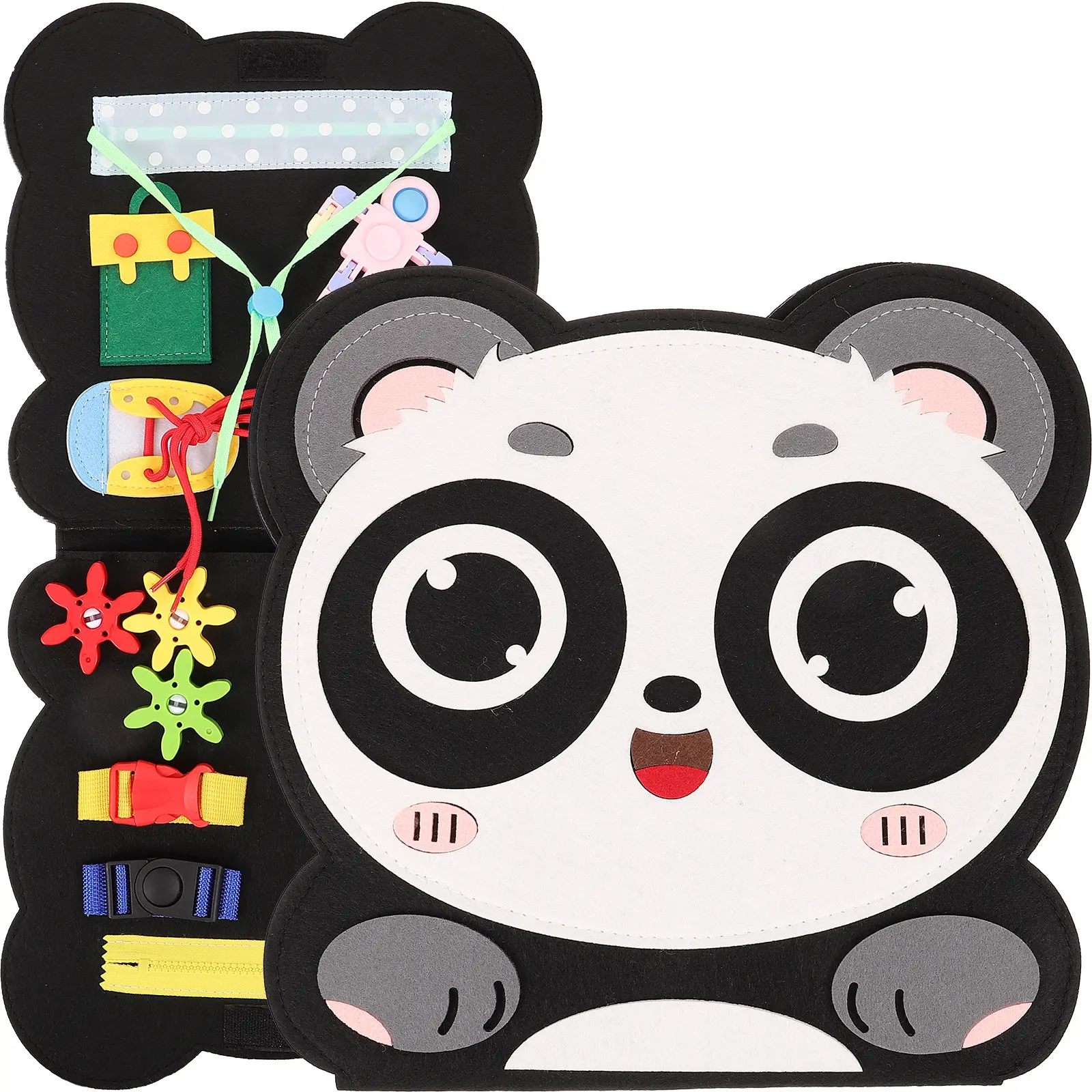 

Panda Felt Learning Board Educational Busy Board for Early Learning Development Activity