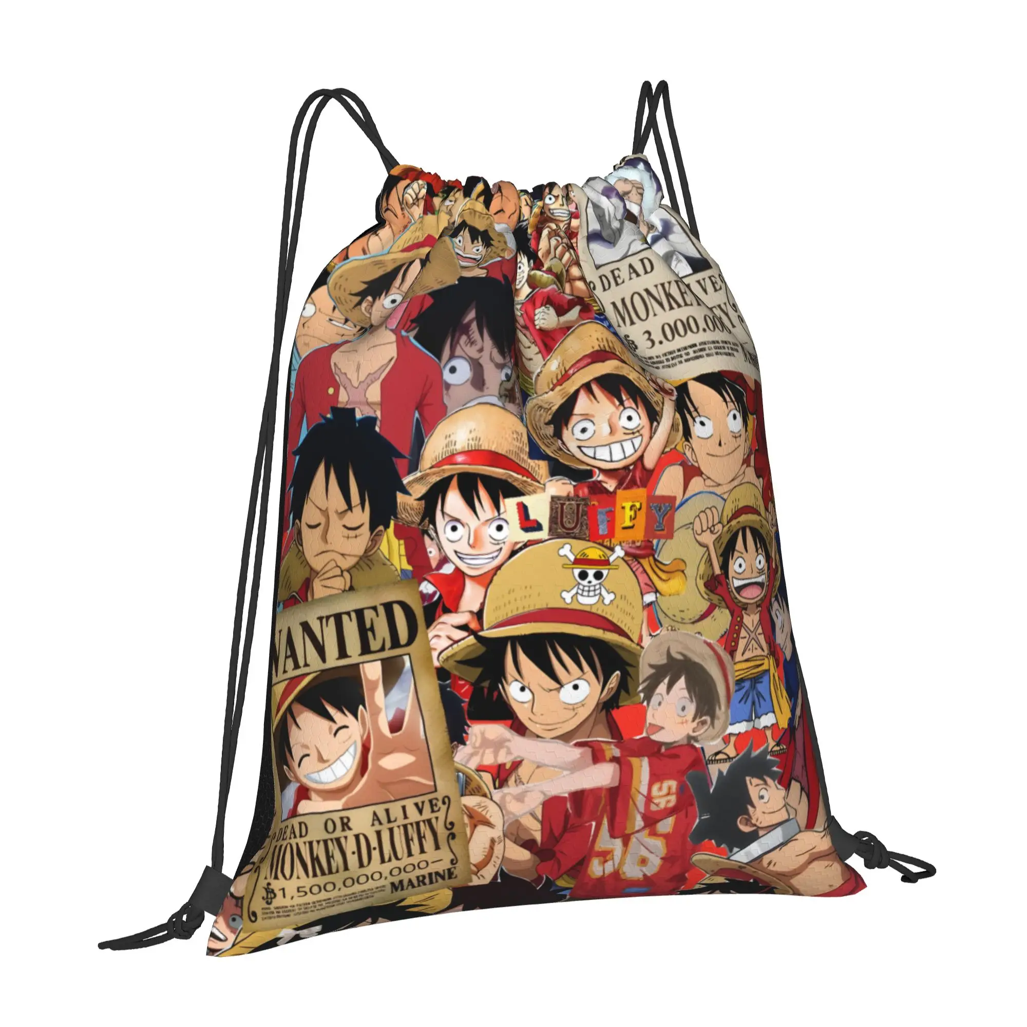1 pc ONE PIECE  Kawaii Drawstring Bags School Shoe Clothes Storage Multi-function Teen Portable