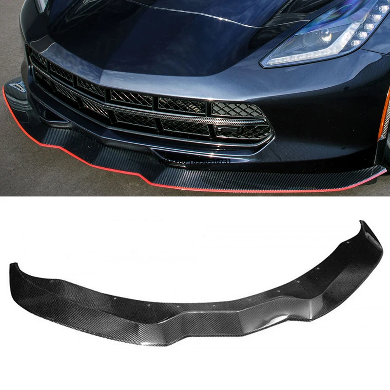 

Quality Carbon Fiber Front Lip for Chevrolet Corvette C7 Front Splitter Perfect Fitment