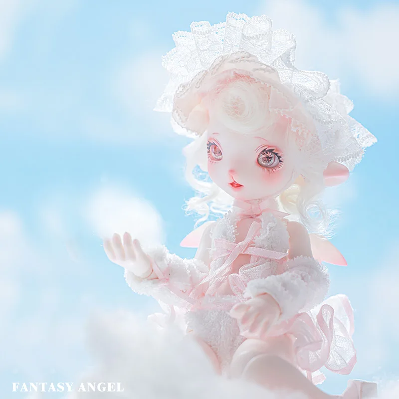 JOYBJD 1/6 Faun Fantasy Small Cute 25cm Sheep BJD with Magnet Wing and Tail Resin Ball Jointed Dolls