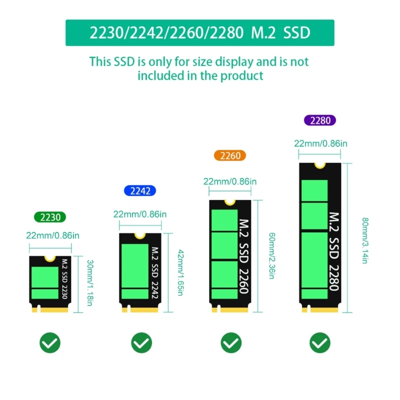 محول M.2 SATA3 إلى SATA3 وM.2 NVME إلى SFF-8611 لـ 2230 2242 2260 2280 دروبشيبينغ