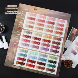 Eleanuos 48pcs 15ml Jelly Gel Polish Kit TPO Free  Milk Shake Ice Tea Transparent Gel Polish UV LED Gel Lacquer Clear Gel Set