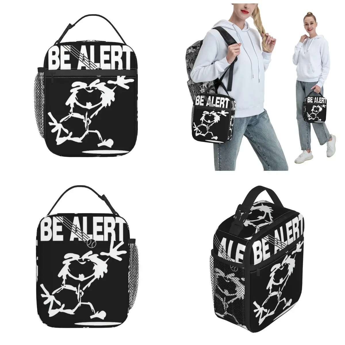 Isolado Lunch Bag com Pérolas e Jam Music Band Produto, Recipiente de Alimento Reutilizável, Refrigerador Térmico, Lancheiras para Trabalho Estar Alerta