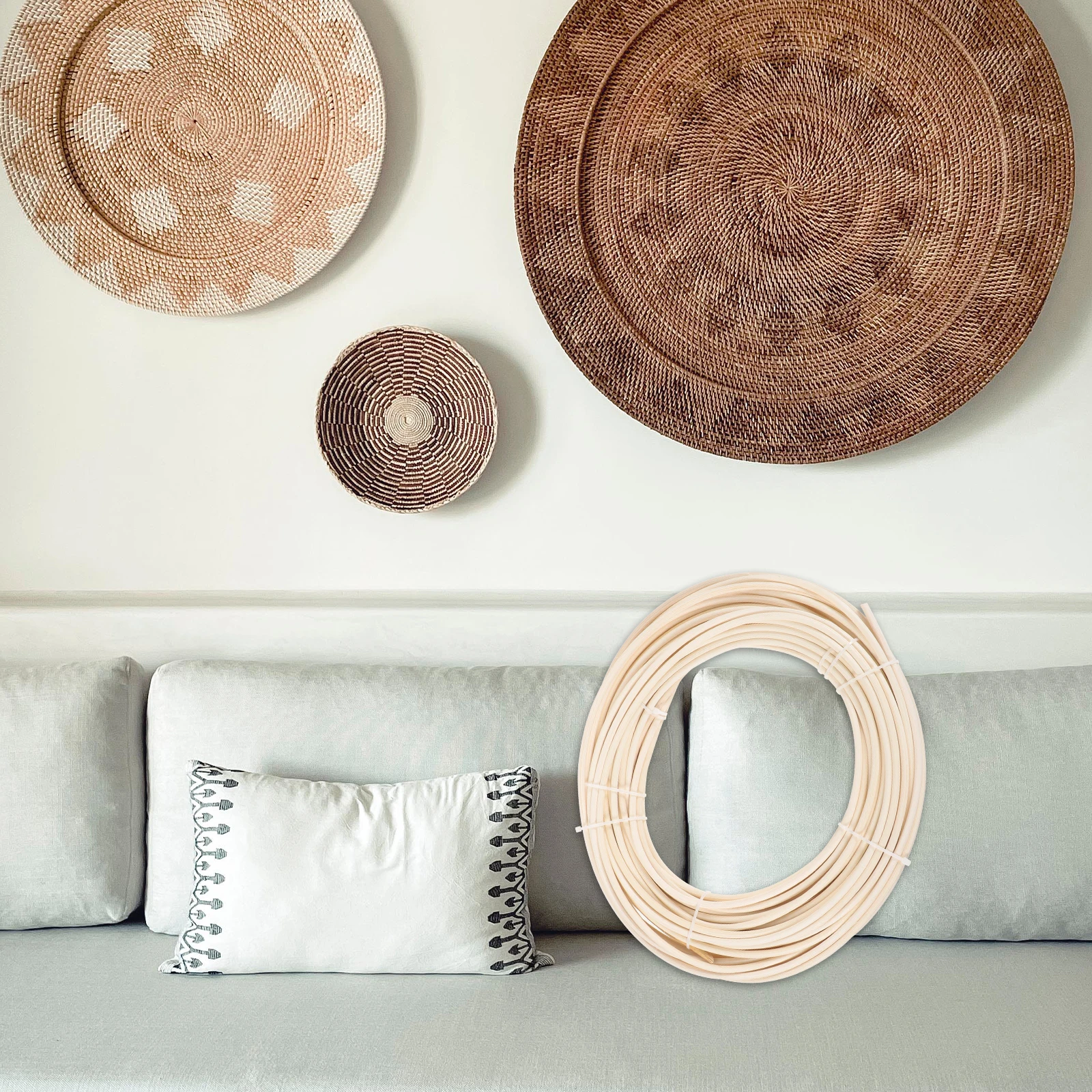 

1 Roll Storage Jar Blank Label Rattan Weaving Material Durable Multifunctional Chair Repair Material DIY Rattan Cane Webbing