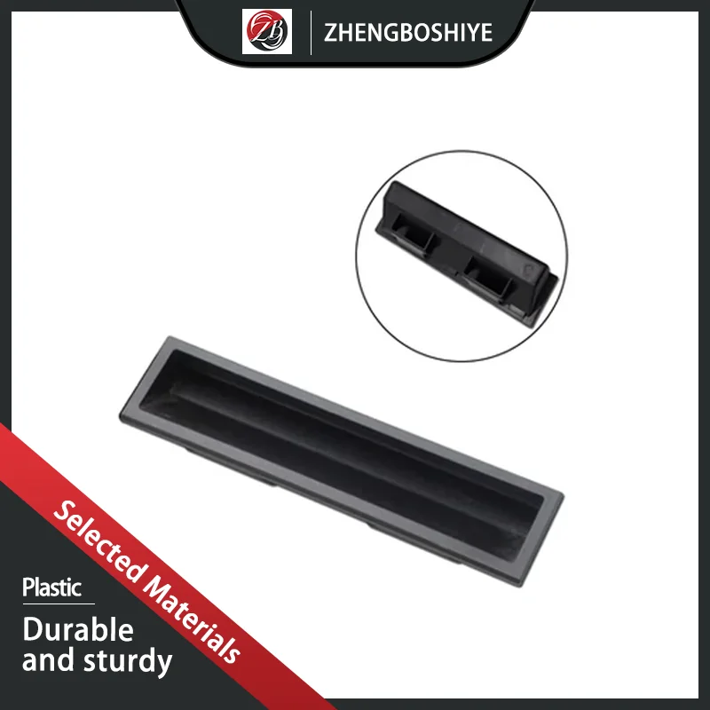 

Commercial Plastic Black Embedded Handle, Industrial Electrical Cabinet Cabinet Cabinet Door Hidden Invisible Buckle