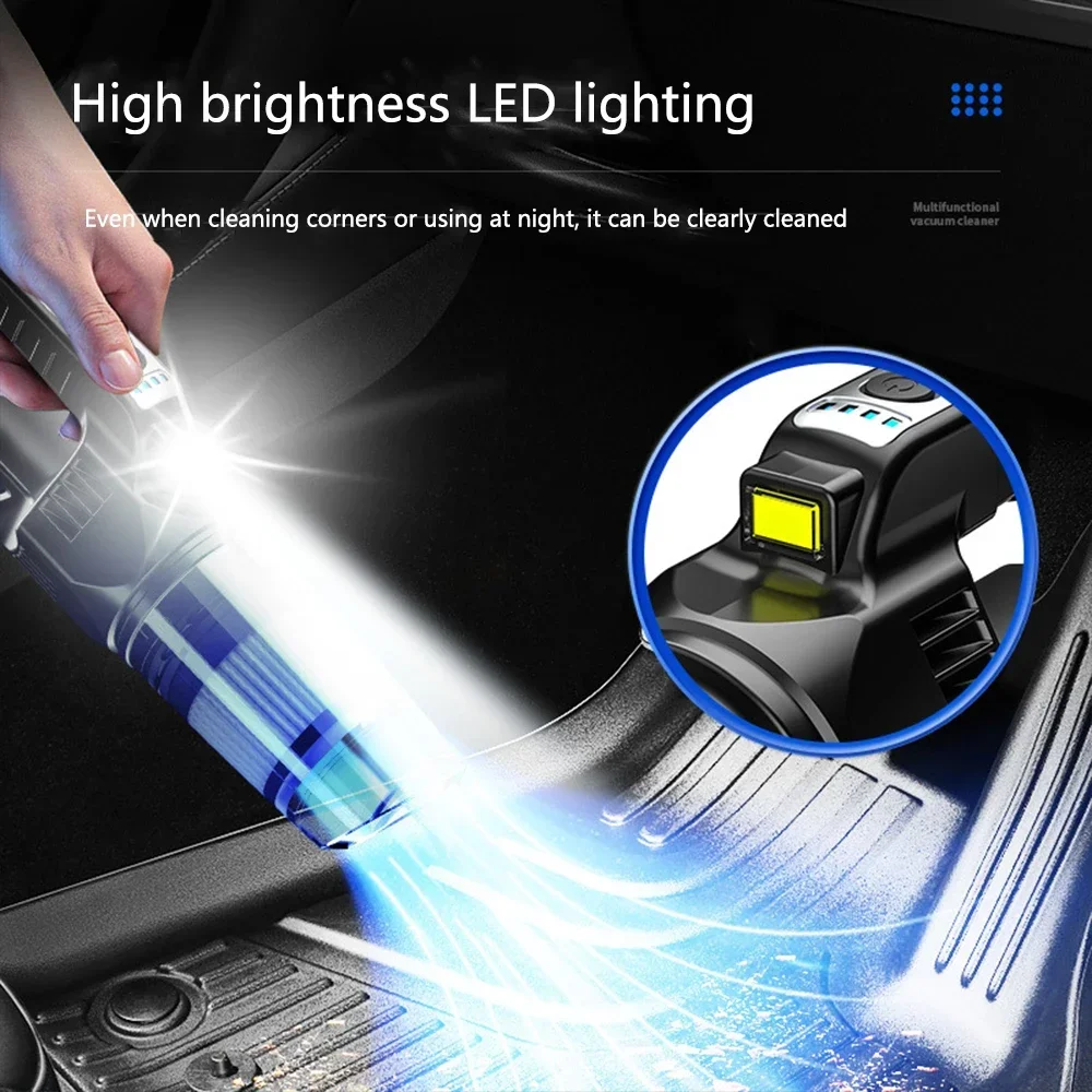 مكنسة كهربائية لاسلكية لشحن السيارة المنزلية، قوة شفط قوية، سجادة صغيرة محمولة، مكنسة كهربائية ذات أخدود شق النافذة