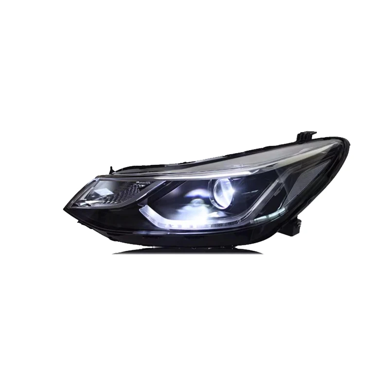 Carro conduziu a lâmpada de cabeça para chevrolet cruze faróis 2016-2019 led farol duplo u led drl h7 hid lente bi-xenon feixe baixo