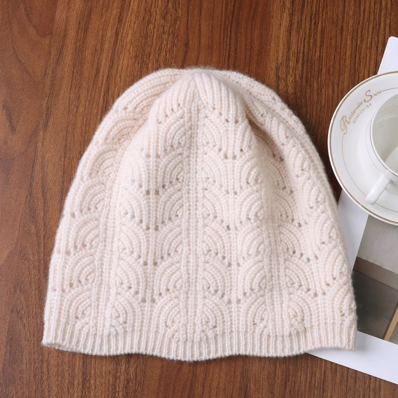 

Women's 100%Cashmere Beanie with Ear Flaps 2025 | Lace Knit Design | Solid Colors in 8 Options