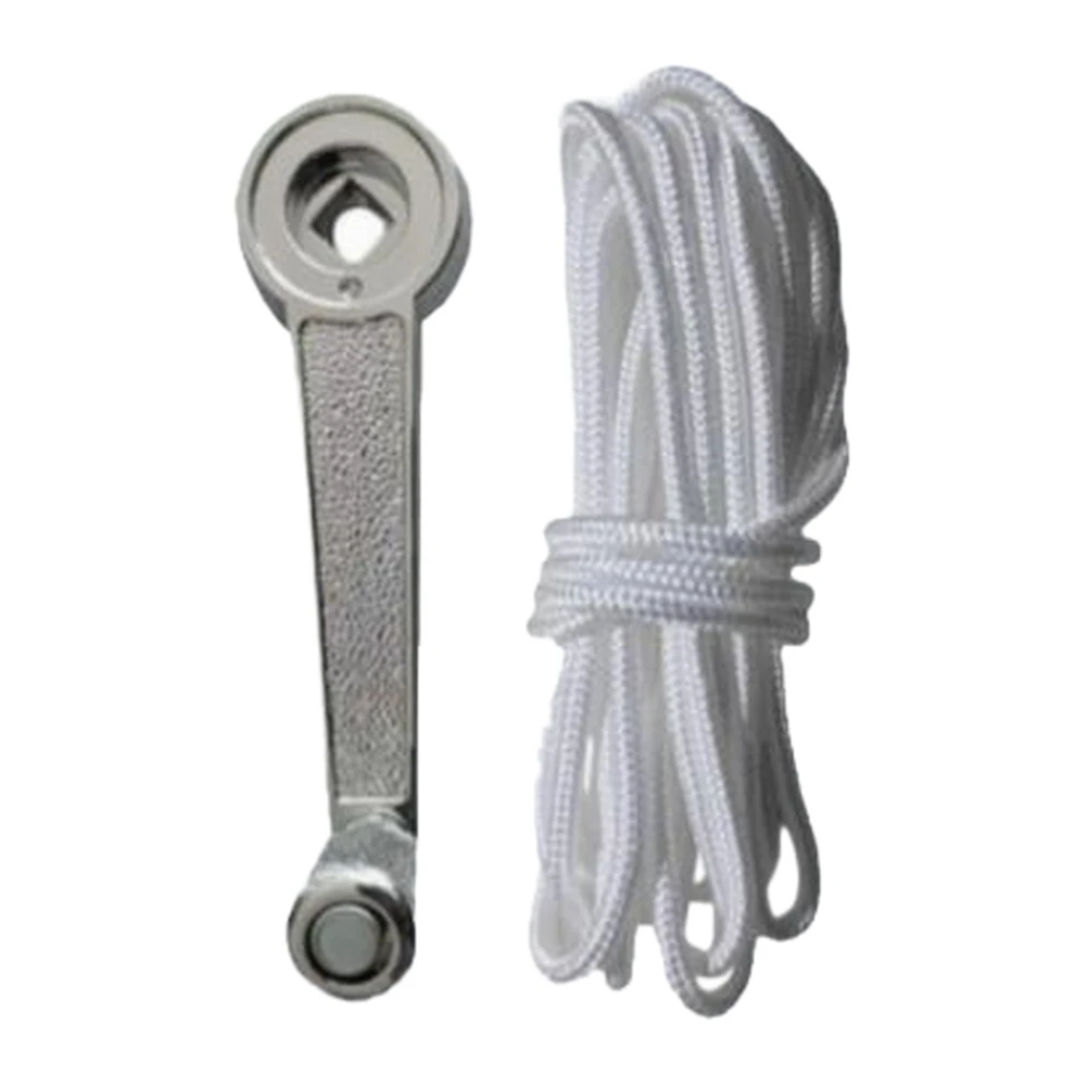 Umbrella Crank Handle Replacement Kit with 3.4 Meter Rope Designed for Standard Patio Umbrella Crank Mechanisms