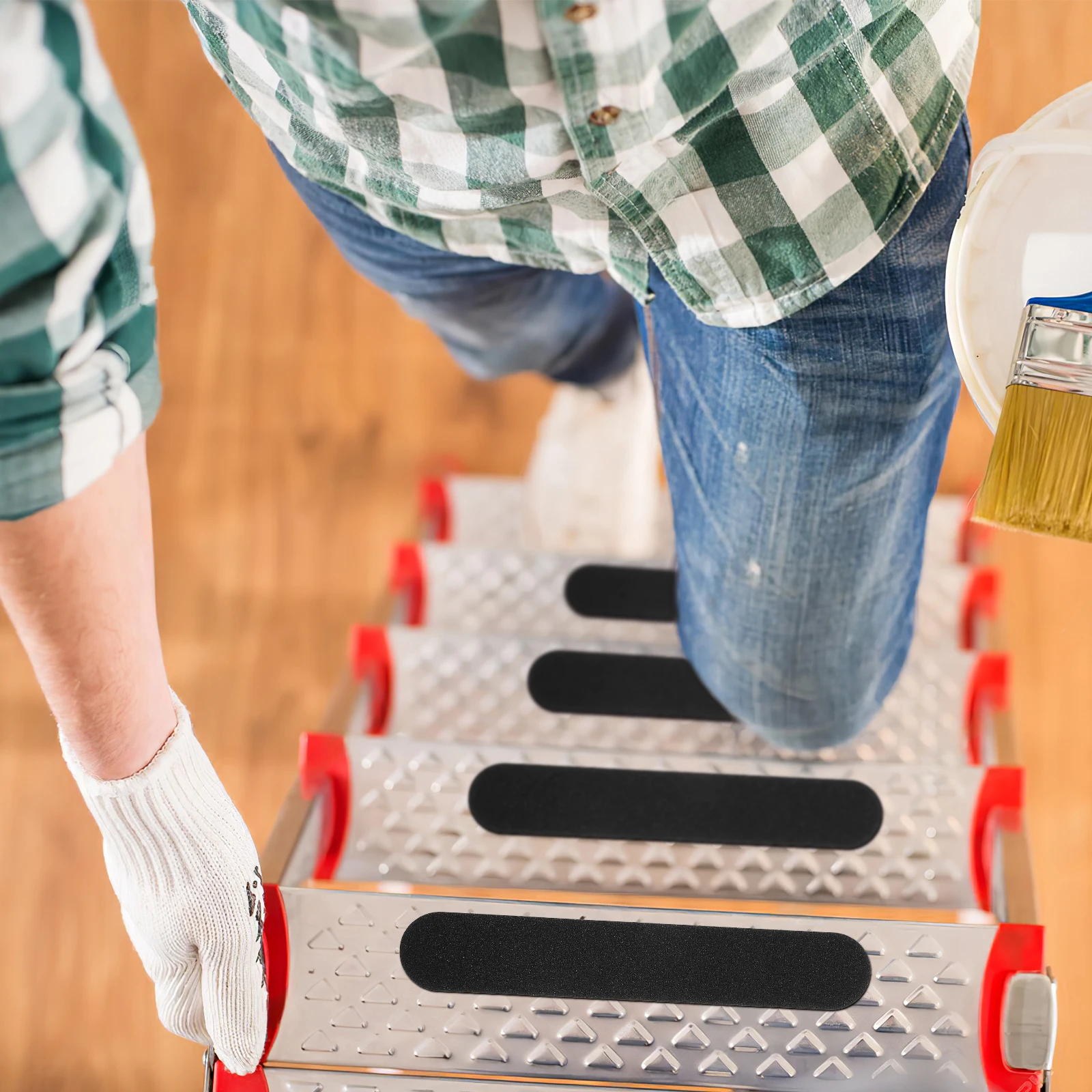 

20pcs Anti Slip Tape Stair Edging Decking Strips Skateboard Ladders Grip Outdoor Weather Resistant Self Adhesive Stair