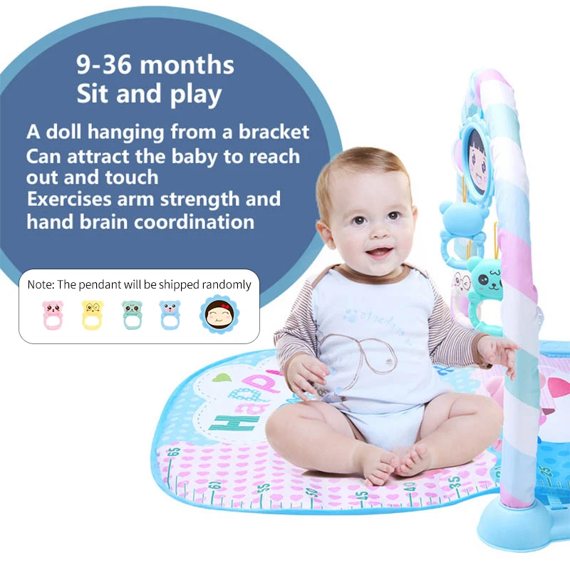 1PC Baby gym music pedal piano toys 0-36 months newborn baby piano play mat Pedal piano