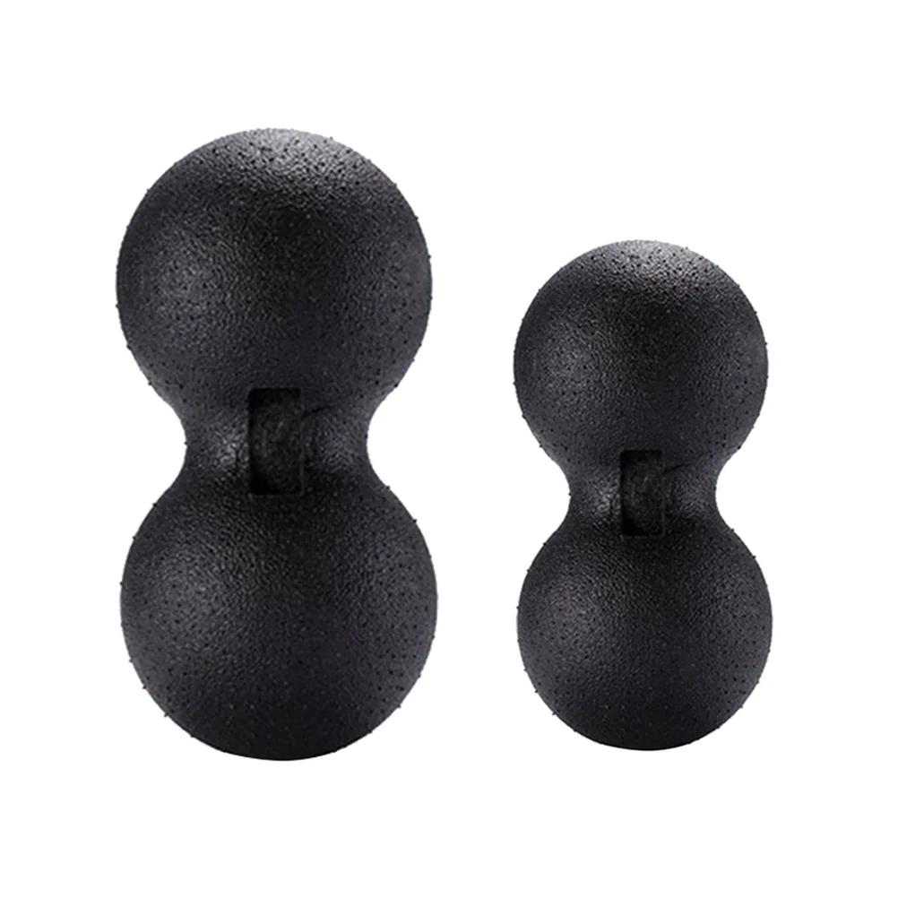 

2pcs Peanut Massage Ball Yoga Muscle Roller Physical Therapy Balls Spine Massager for Sore Muscles Tension Relief (Black)