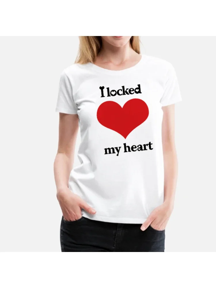 I Locked My Heart  Found The Key Lovers Couple Tshirt Summer  Funny Men Women Casual  Tops Matching Clothing