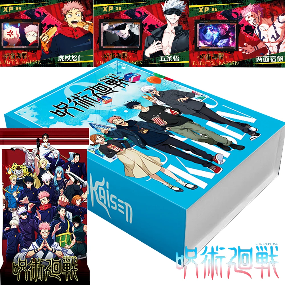 Jujutsu Kaisen Collection Cards for Boys Girls Itadori Yuji Anya Lovely Surprised Anime Linkage Collection Card Christmas Gifts