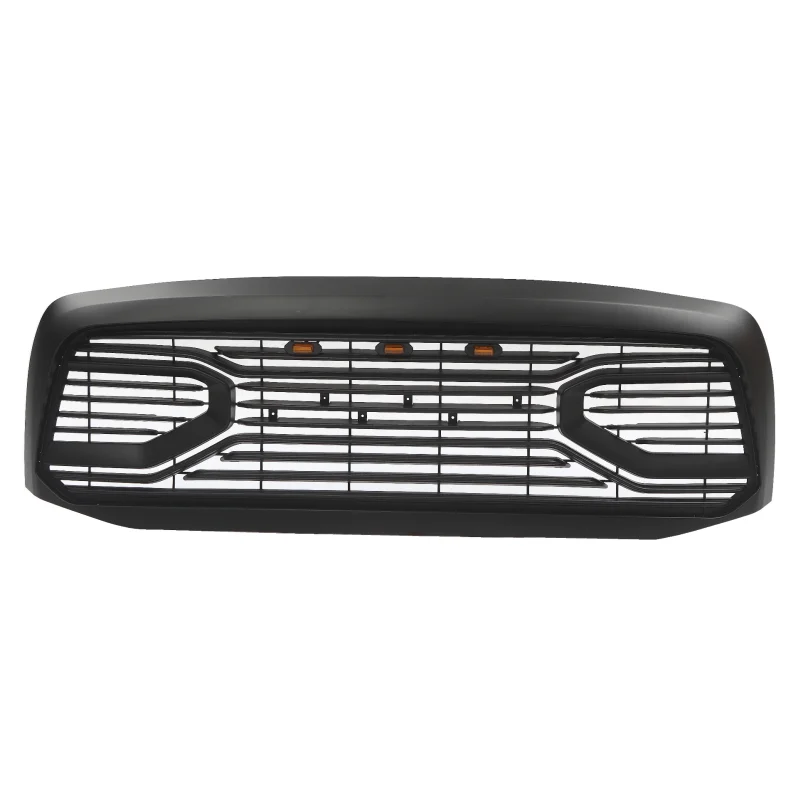 

Matte Black Car Grills Automotive Exterior Front Grille for RAM 1500 2006-2008 big horn style with LED Off-Road Accessory