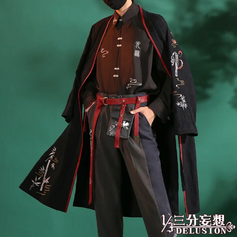 MoDaoZuShi Grandmaster kostum Halloween, Set lengkap Hanfu turunan animasi, Cosplay MDZS Wei WuXian