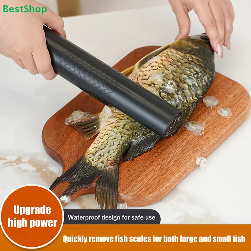 〔Rebecca〕Electric Fish Scaler - Rechargeable Waterproof Fish Scale Remover with One-Click Operation