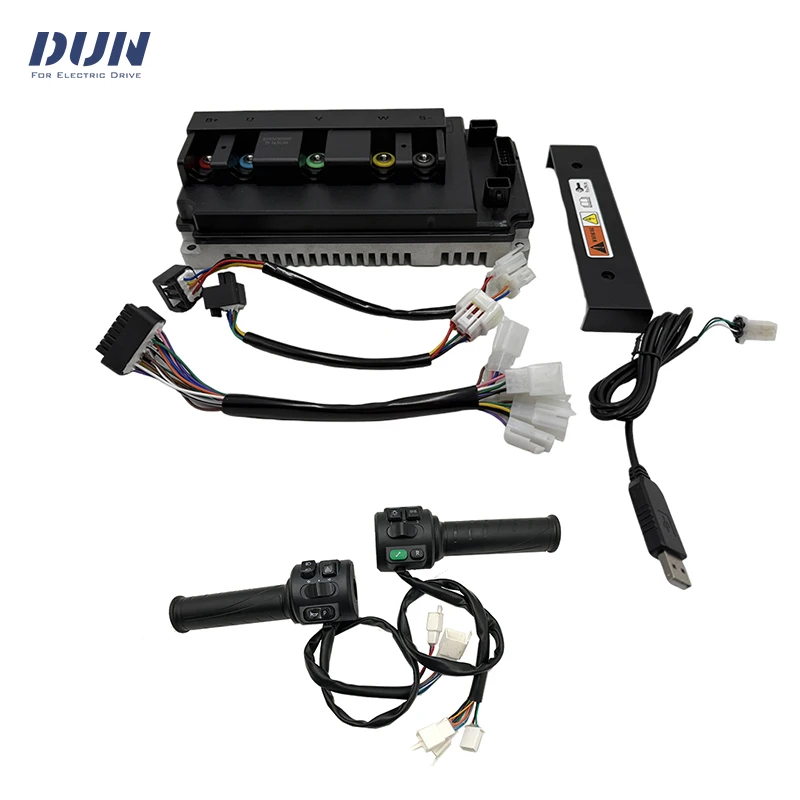 

DUN/VOTOL EM-100 72V Brushless DC Motor Controller EM100 With Parking Reverse T08 Throttle Convert Kits