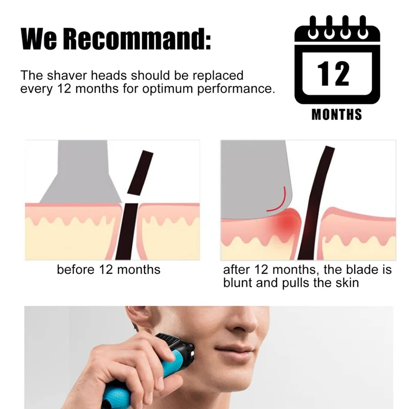 Cabezal de afeitadora de repuesto 70B para cuchilla de afeitar eléctrica Braun Series 7 S7 720, 750CC, 760CC, 765CC 790Cc