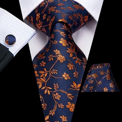 Hi-tie luxo floral paisley gravatas para homem masculino desigenr vermelho verde neve laços para o natal adulto gravata de seda lenço abotoaduras gravata conjunto