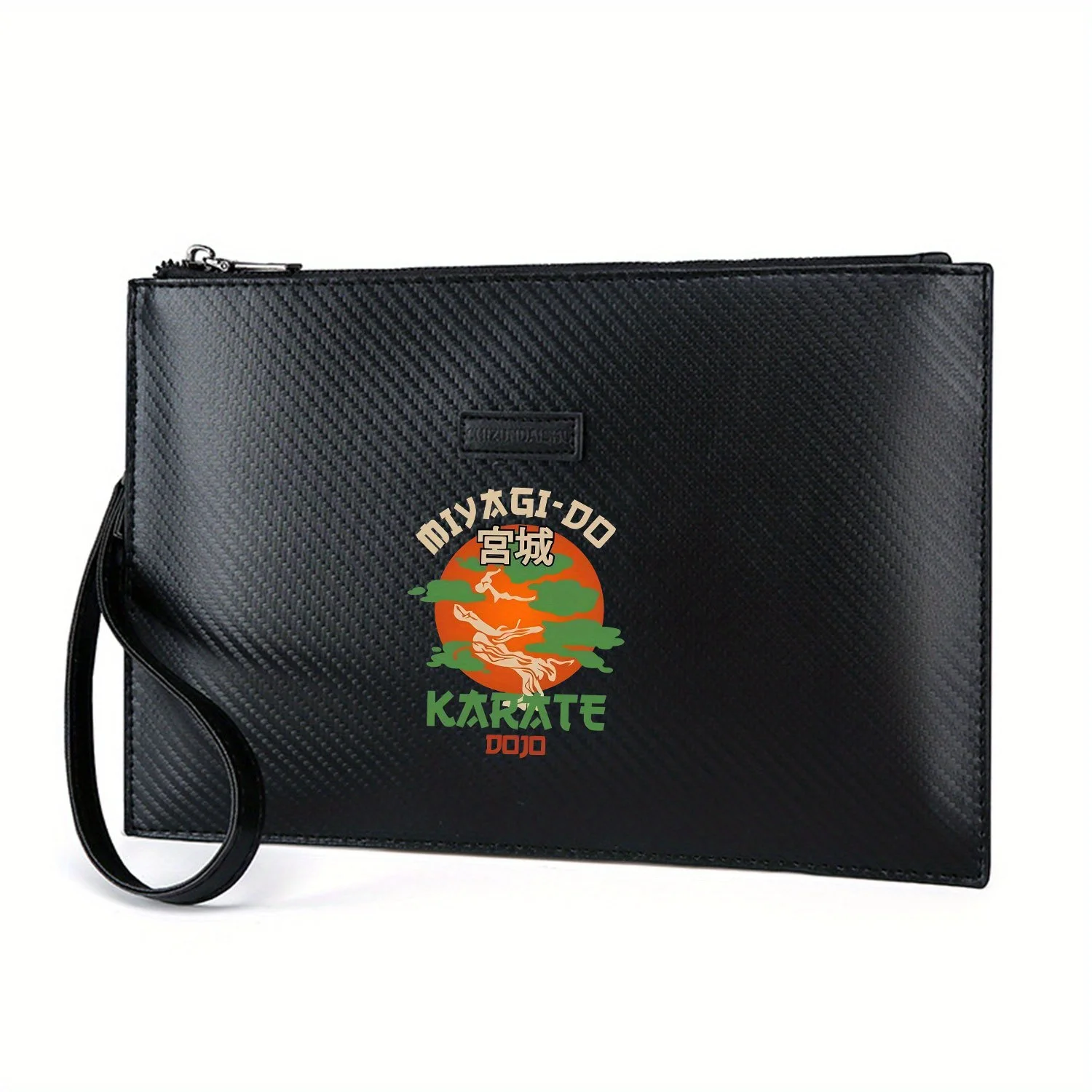Miyagi-Do Karate Dojo simbolo. Borsa da uomo in PU stampata elegante verde sole ad albero Alla moda e pratica per il trasporto quotidiano