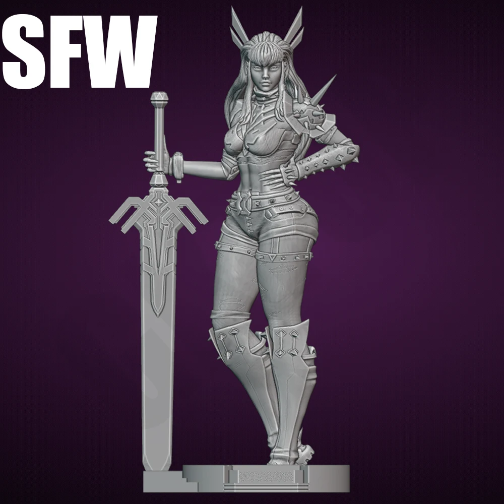 Sorcière magique Sexy NSFW, Kit de modèle imprimé en 3D, figurine en résine non assemblée, jouet Miniature, Statue de réduction, Effigy non peint, 1/24