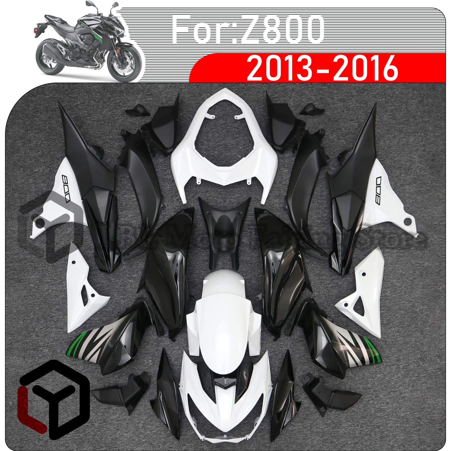 

Комплект обтекателей для мотоцикла, подходит для KAWASAKI Z800 Z 800 2013 2014 2015 2016, комплект кузова из высококачественного АБС-пластика, полная обтекатель