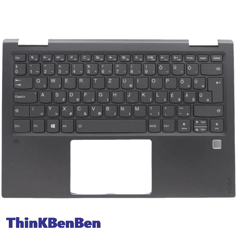 

HU Hungarian Keyboard Gun Metal Upper Case Palmrest Shell Cover For Lenovo Yoga 720 13IKB Laptop 5CB0N67870