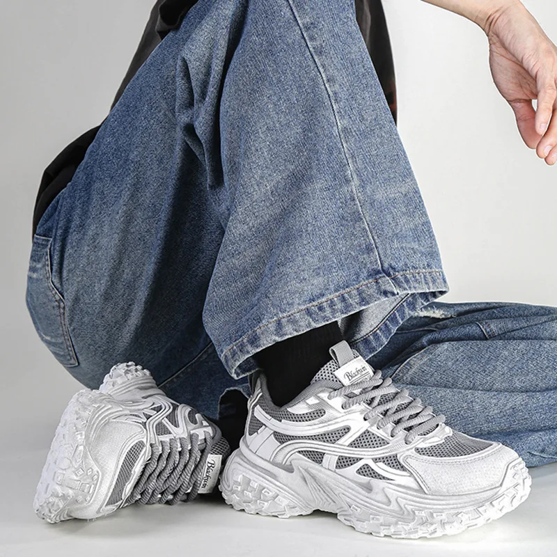 

Sports Shoes Men's Running Thick Soled Walking Shoes, Men's Casual Shoes, 2024 New Breathable Mesh Versatile Sneakers