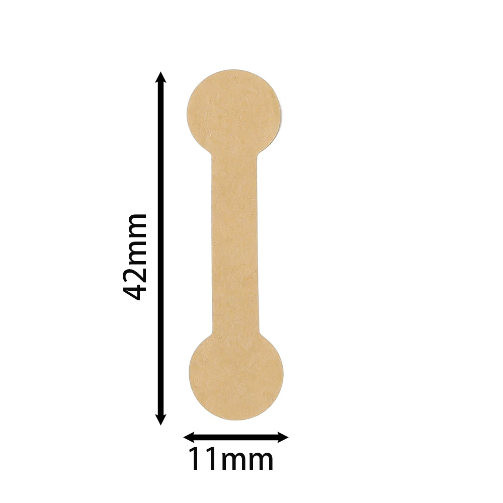 500pcs/Roll Kraft Paper Price Tags Self Adhesive Stickers Labels for Jewelry Necklace Earring Ring Identify Display Packaging