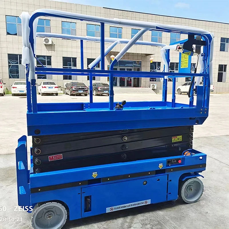 Scissor Lift Electro Aerial Work Platform Mobile Hydraulic Table 200KG Electric Self Propelled 3m 4m 5m 10m 12m 14m