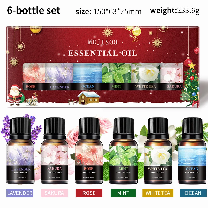 Christmas Thanksgiving Essential Gift Set Rose & Lavender Blend,Water-Soluble Aromatherapy Oils for Diffuser Holiday Gift Set