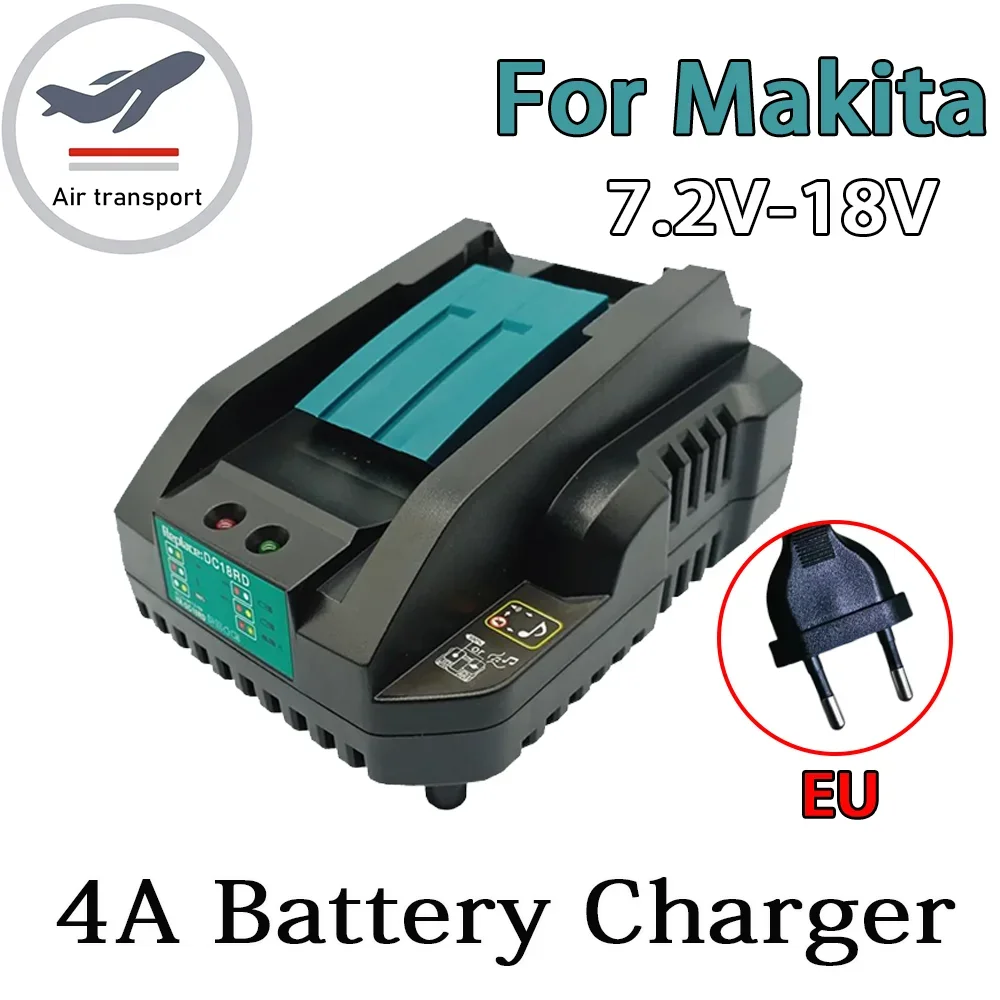 7.2V-18V Li-Ion Battery Charger 4A Charging DC18RD For Makita Bl1830 Bl1430 Dc18Rc Dc18Ra Power Tool