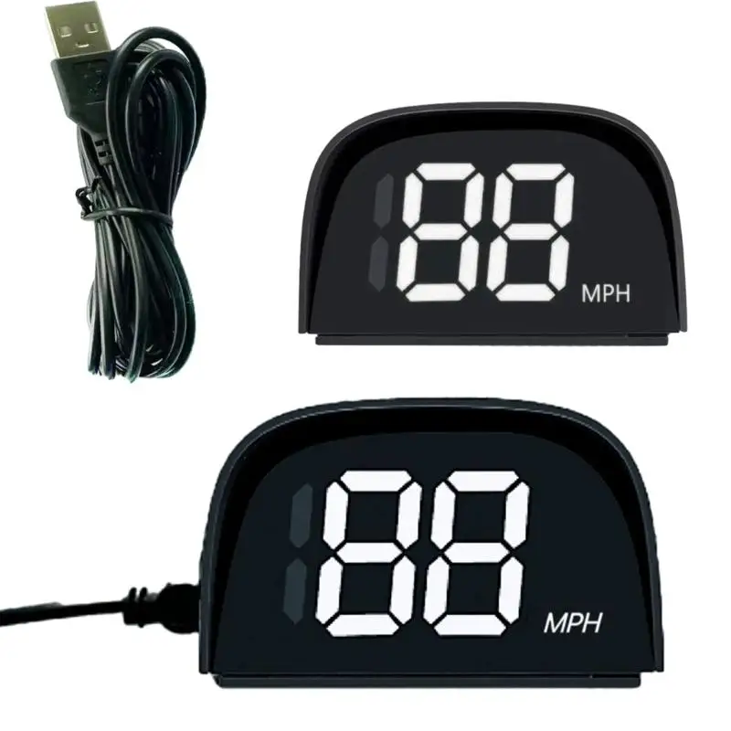 Automotive HUD Display Accurate Speed Meter Plug & Plays Clear Font Speedometer