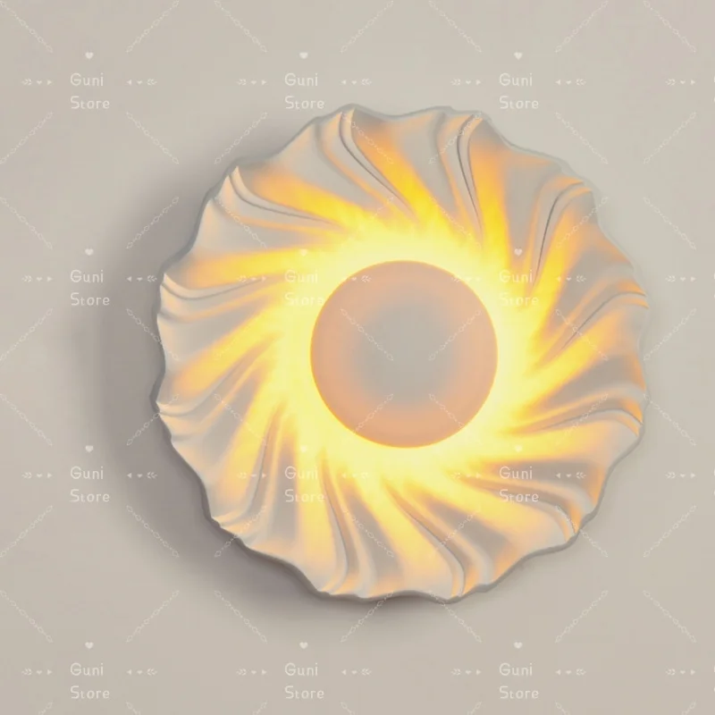 ROLLO Sunflower Wall Light Living Room Matte Texture Hotel Lobby Coffee Shop Restaurant Engineering Wall Light