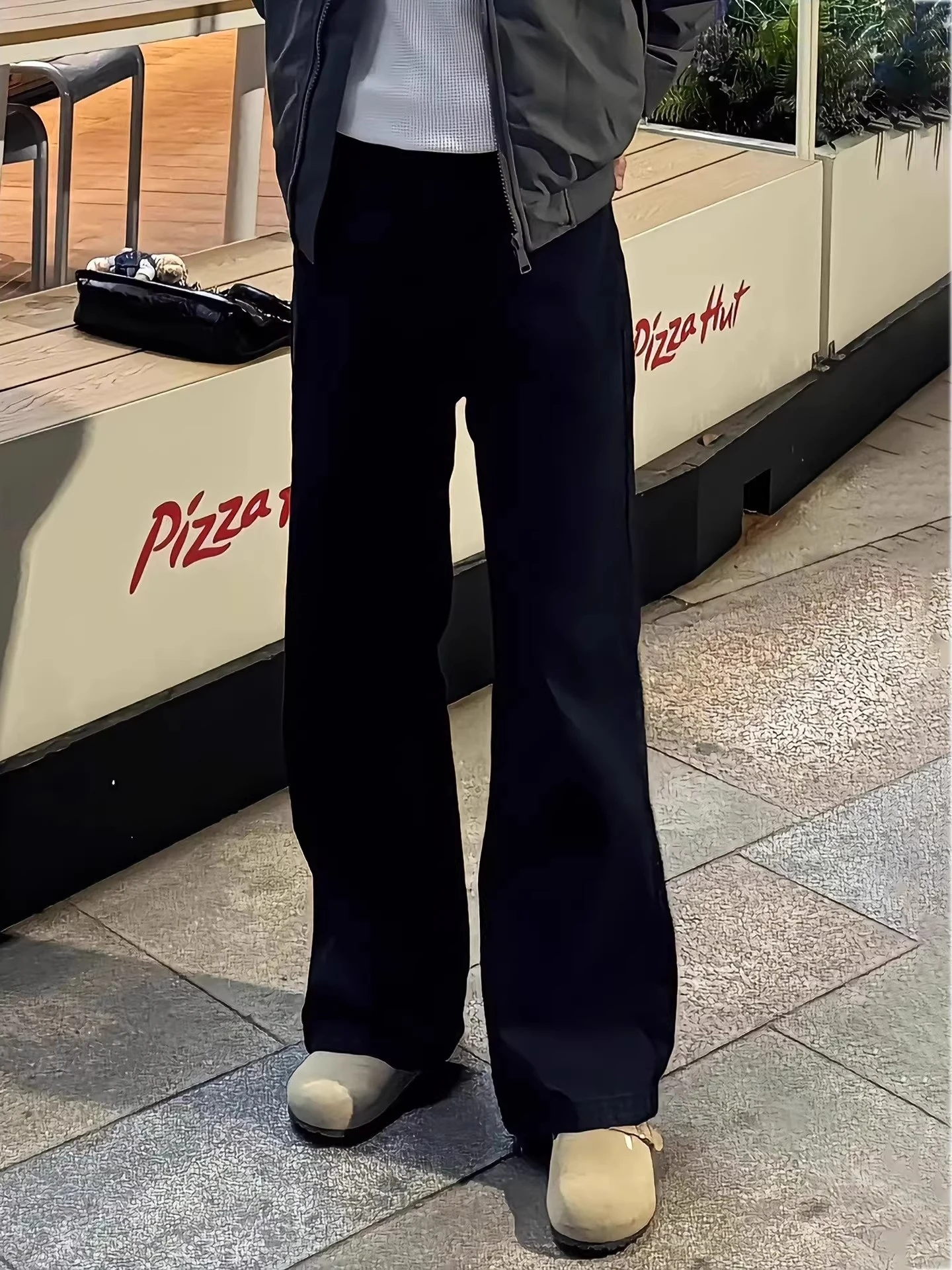 

Мужские джинсы Bla Fce с подкладкой, утолщенные, прямого кроя, буткат, износостойкие, повседневные, свободные, прямые штанины