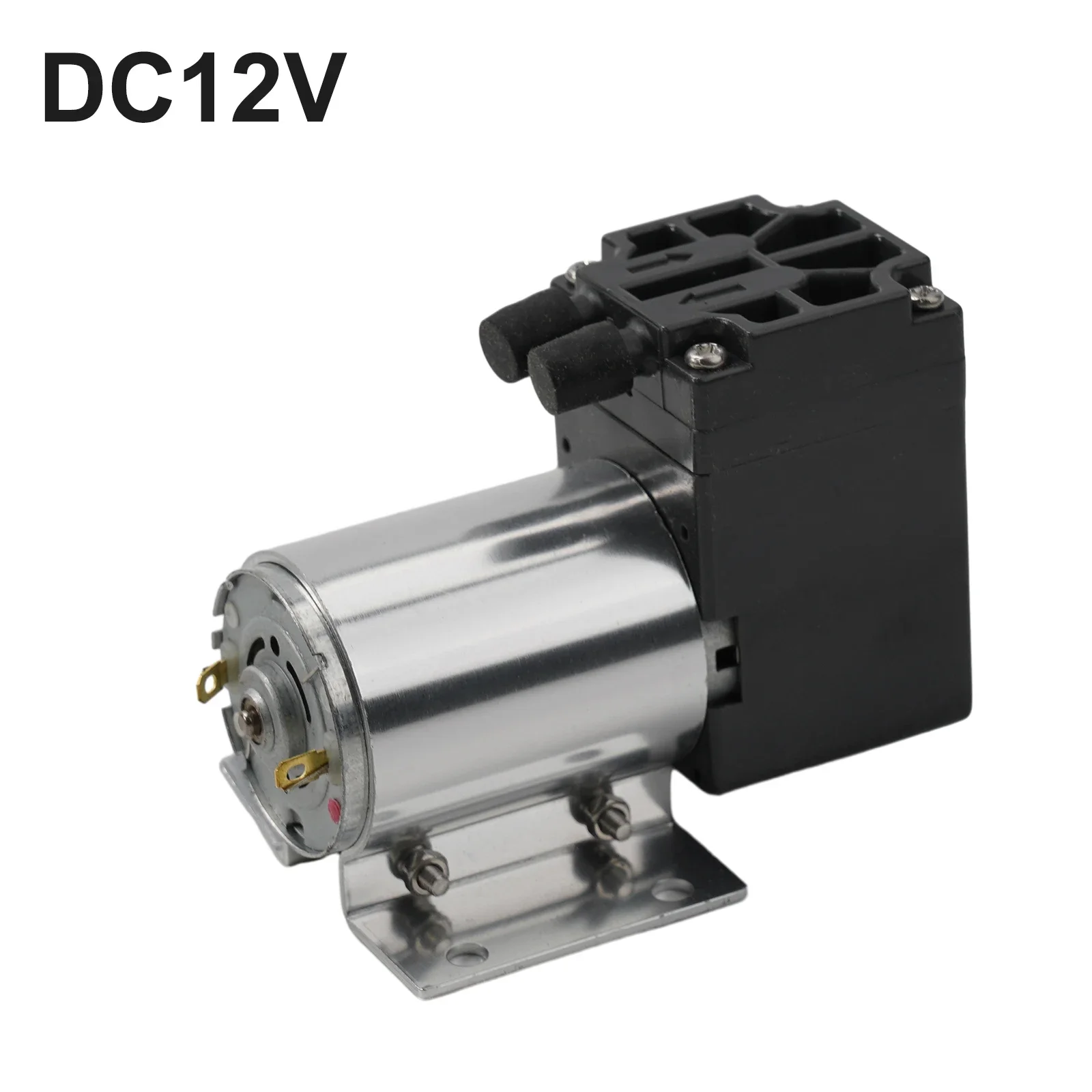 DC 12V Vacuum Pump 5L/min Negative Pressure Air Suction Pump 65-120kPa With Bracket For Industrial Equipment And Laboratory Use
