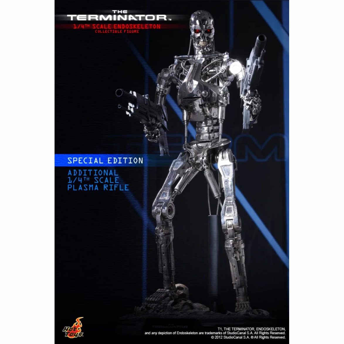 Goods in Stock 100% Original Hottoys HT QS002 T800 1/4 The Terminator Endoskeleton Movie Character Model Art Collection Toy Gift